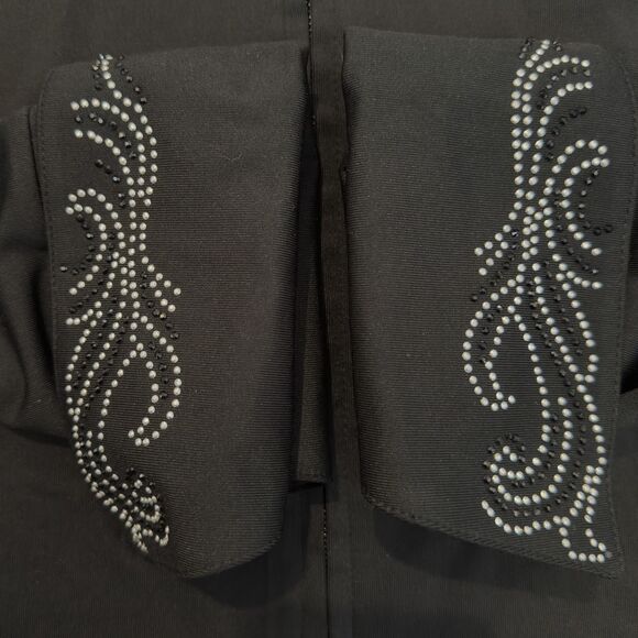 Royal Highness Equestrian Horse Show Shirt Jacket Cowgirl Rhinestones Wmns Small - Picture 5 of 11